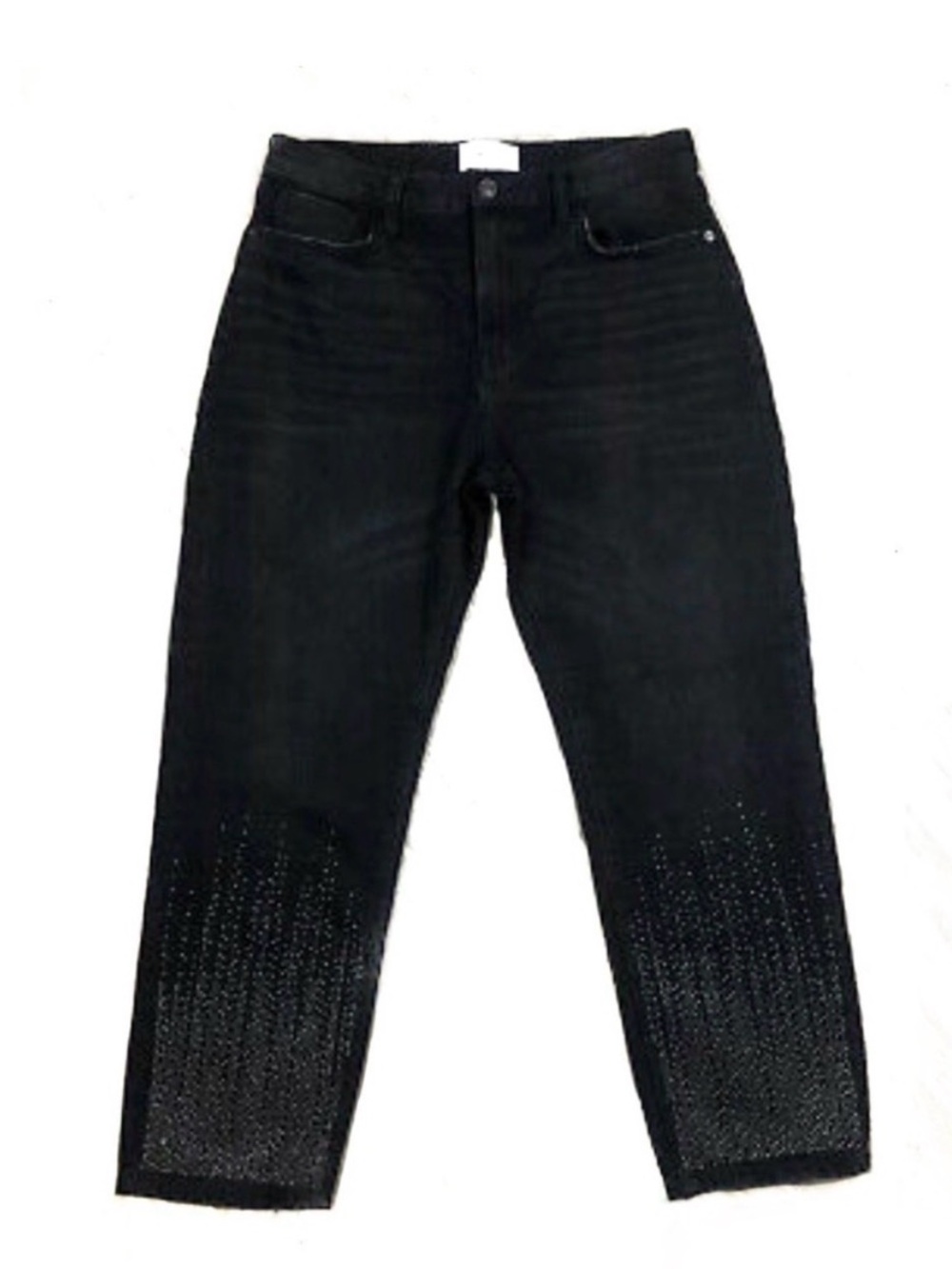 NWT Current/Elliott Belmont Vintage Black Cropped Jeans